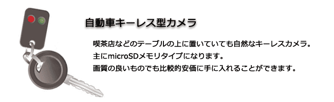 喫茶店などのテーブルの上に置いていても自然なキーレスカメラ。